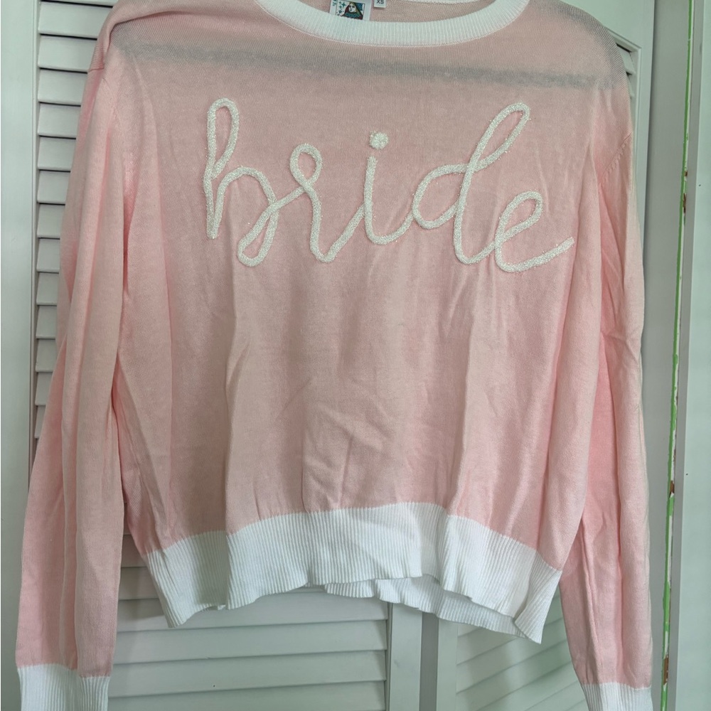 QUEEN OF SPARKLES Pink and White  Sweatshirt